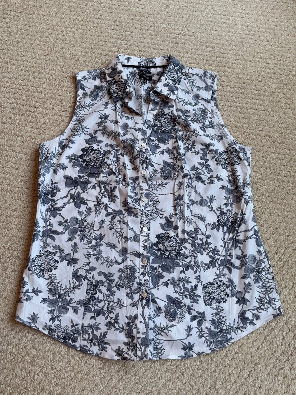 Talbots Sleeveless Floral Blouse -- Size 12